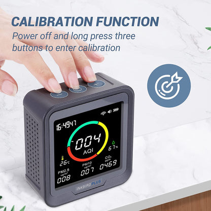 INKBIRDPLUS 6-in-1 PTH-9A Indoor CO2 Detector