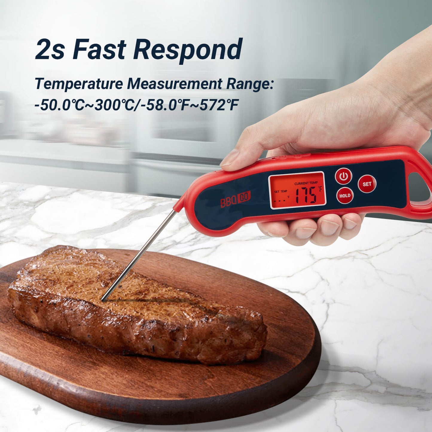 Instant Read Foldable Food Thermometer BG-HH2P