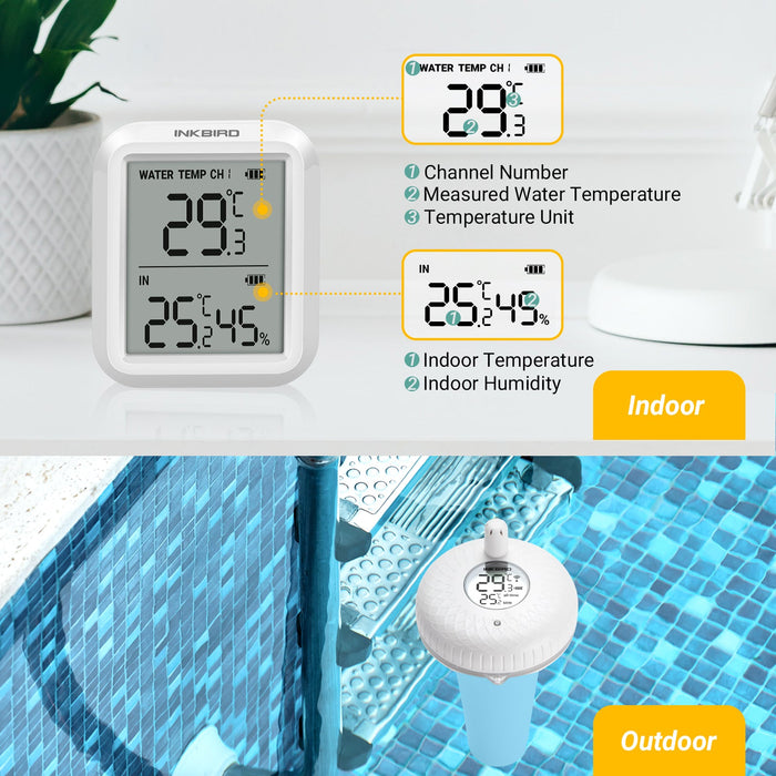 Wireless Digital Water Thermometer for Swimming Pool - China Swimming Pool  Thermometer, Water Thermometer