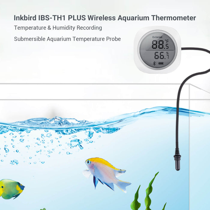 Wireless Bluetooth Hygrometer IBS-TH1 Plus with Aquarium probe