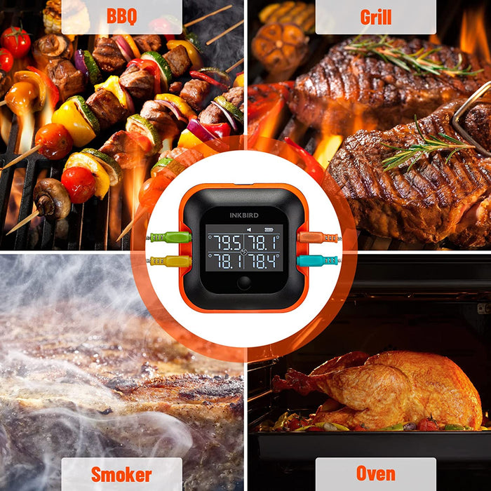 Generic Inkbird WiFi Meat Thermometer, Wireless Grill BBQ