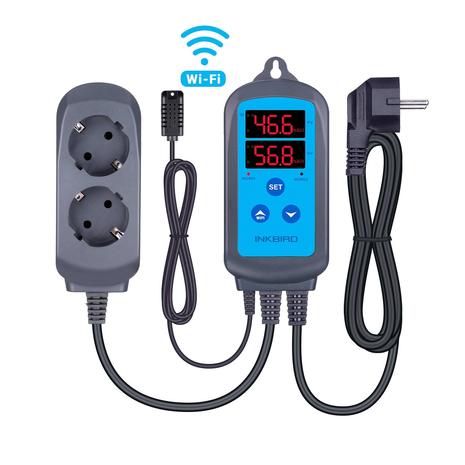 INKBIRD Dual Outlet Pre-Wired Humidistat Humidity Controller IHC-200 ...
