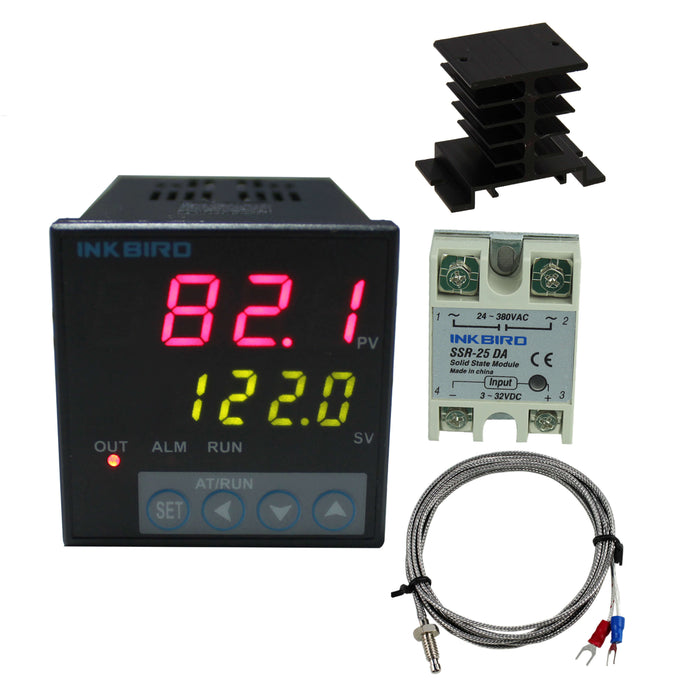PID Temperature Controllers Thermostat ITC-106VH + K sensor + SSR + heat sink