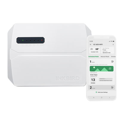 IIC-600-WIFI 6-Zone Sprinkler Controller Transparent Background