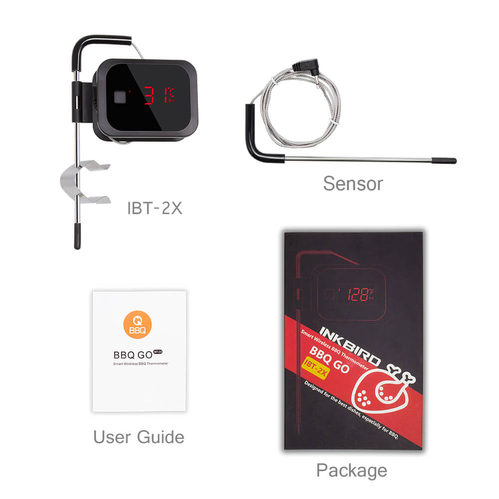 inkbird bbq thermometer IBT-2X two probes package