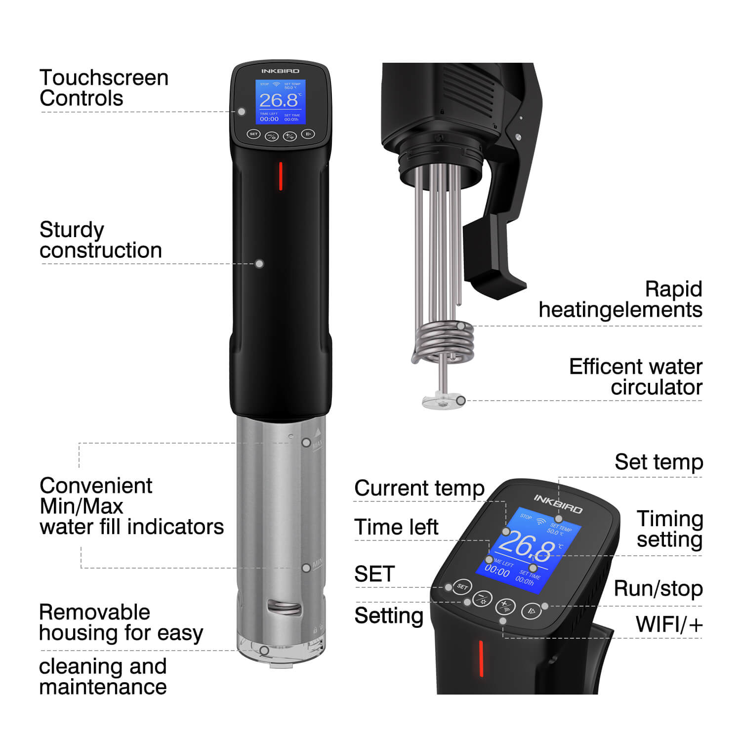 ISV-100W Sous Vide Precision Cooker Overview