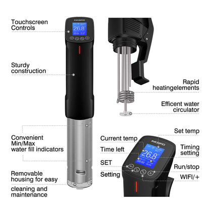 ISV-100W Sous Vide Precision Cooker Overview